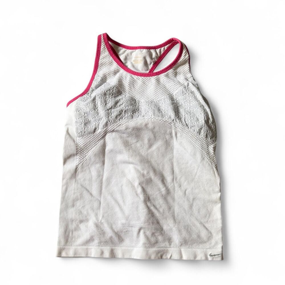 Nike Women's White and Pink Vest